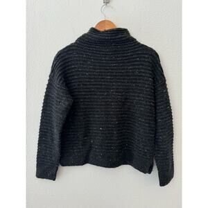 Madewell Women’s Chunky Mockneck Sweater Grey Size small Cozy Christmas Chic